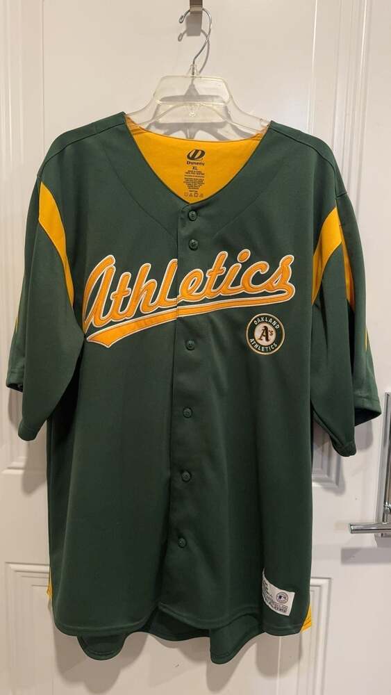 Oakland Athletics A's Green Dynasty NWT Button Down Jersey